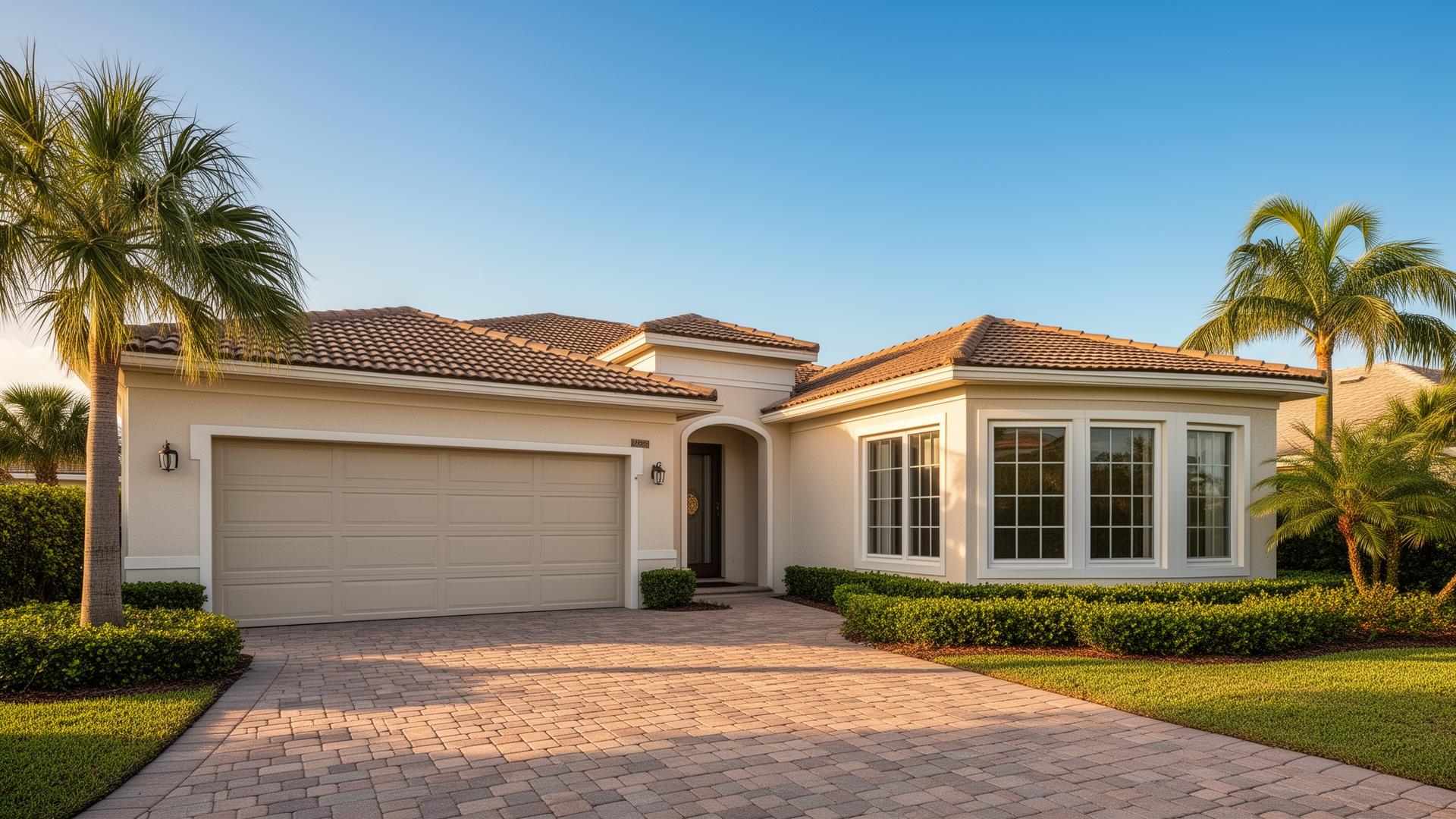 Modern Florida home with impact windows